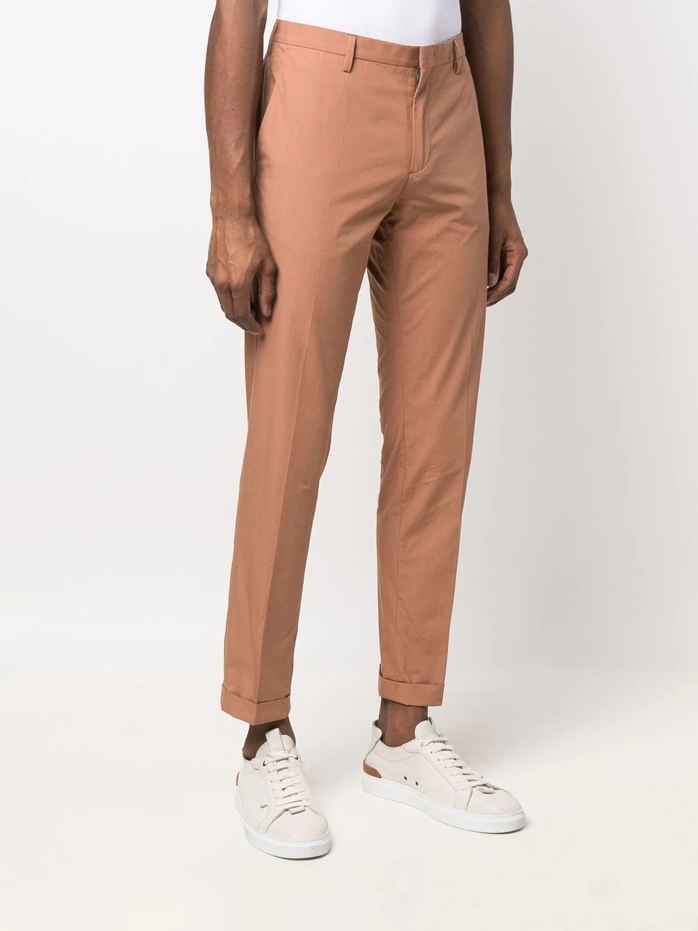 turn-up hem four-pocket chinos - 3