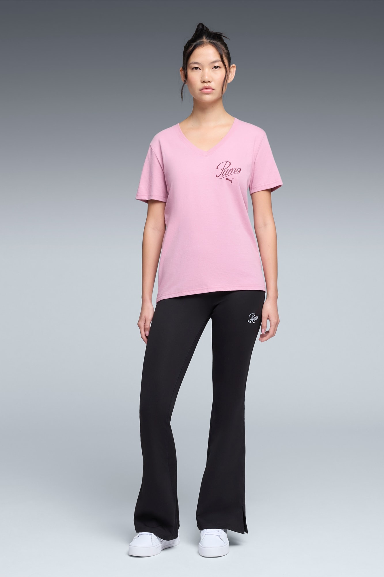 Essentials Script V-Neck Tee Women - 5