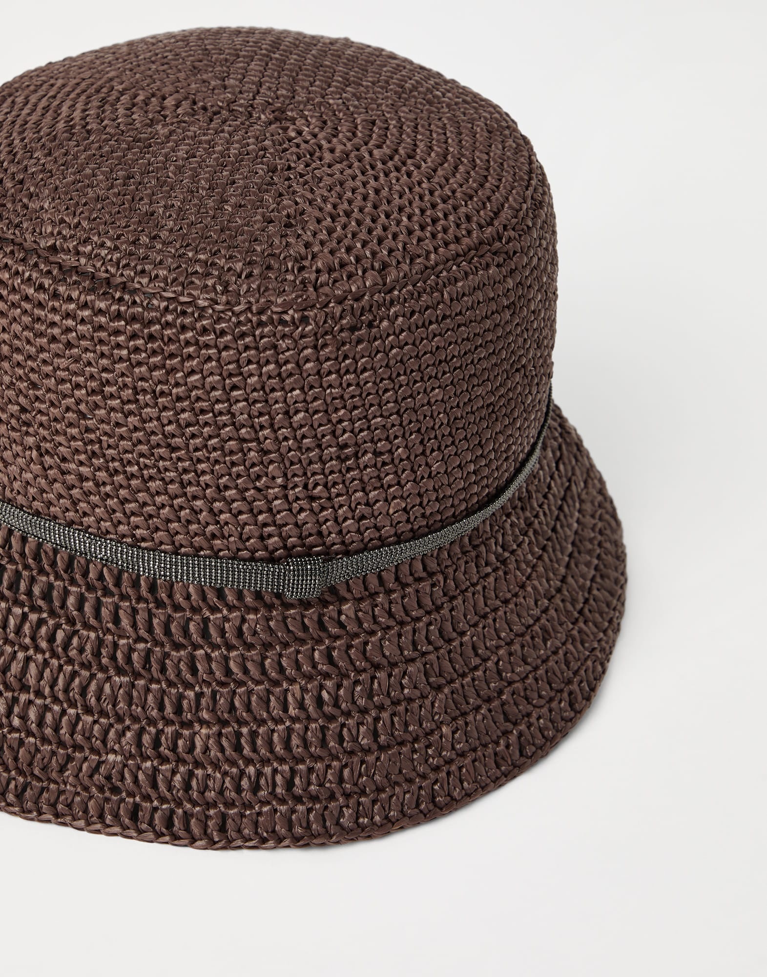 Techno raffia bucket hat with shiny band - 2