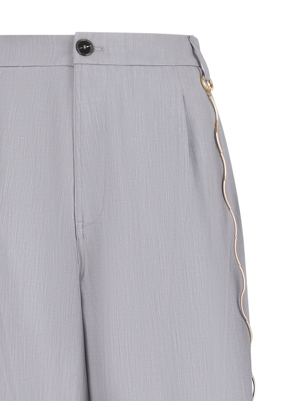 chain-detailed straight trousers - 3