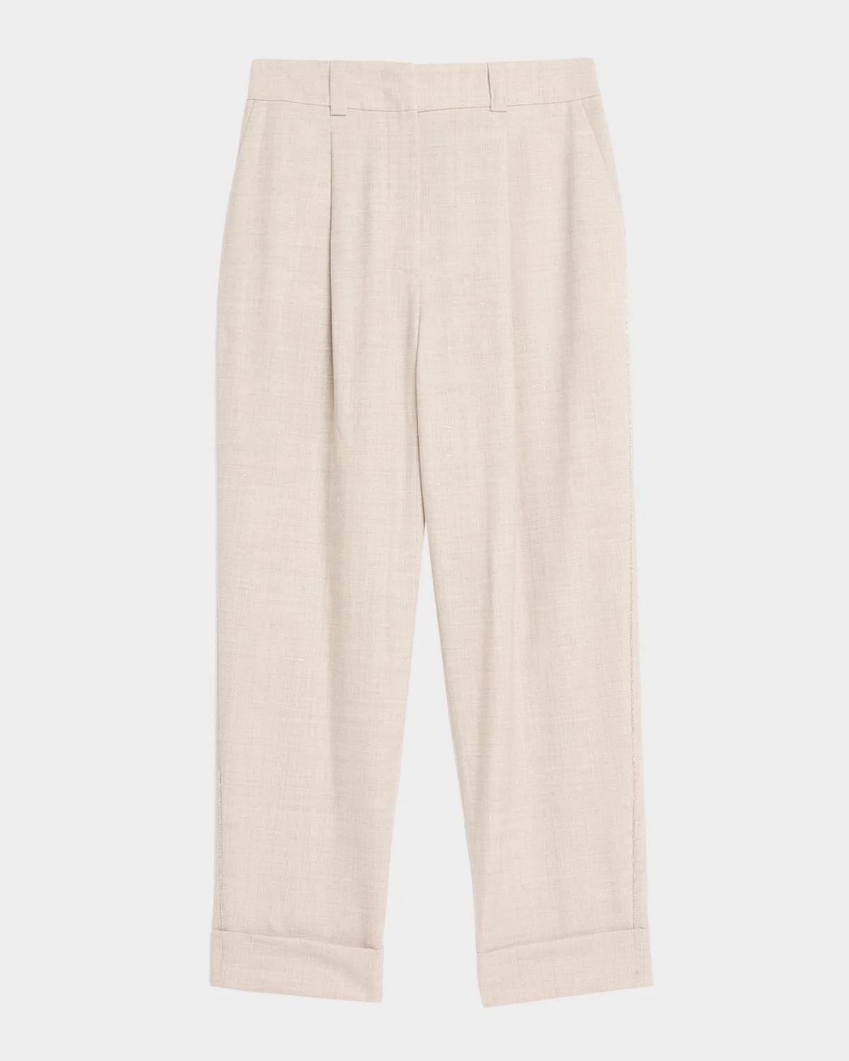 Pleated Tapered Ankle Pants - 1