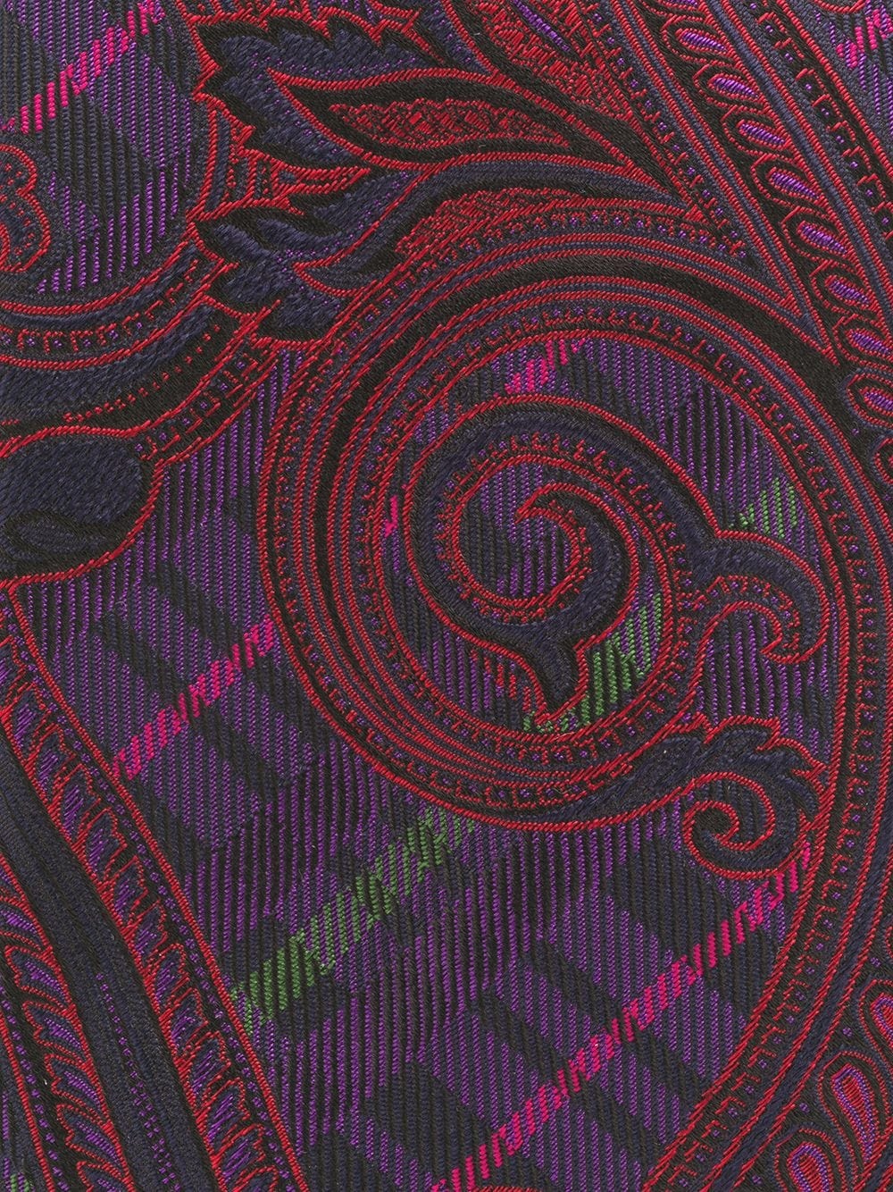 paisley-print silk tie - 2