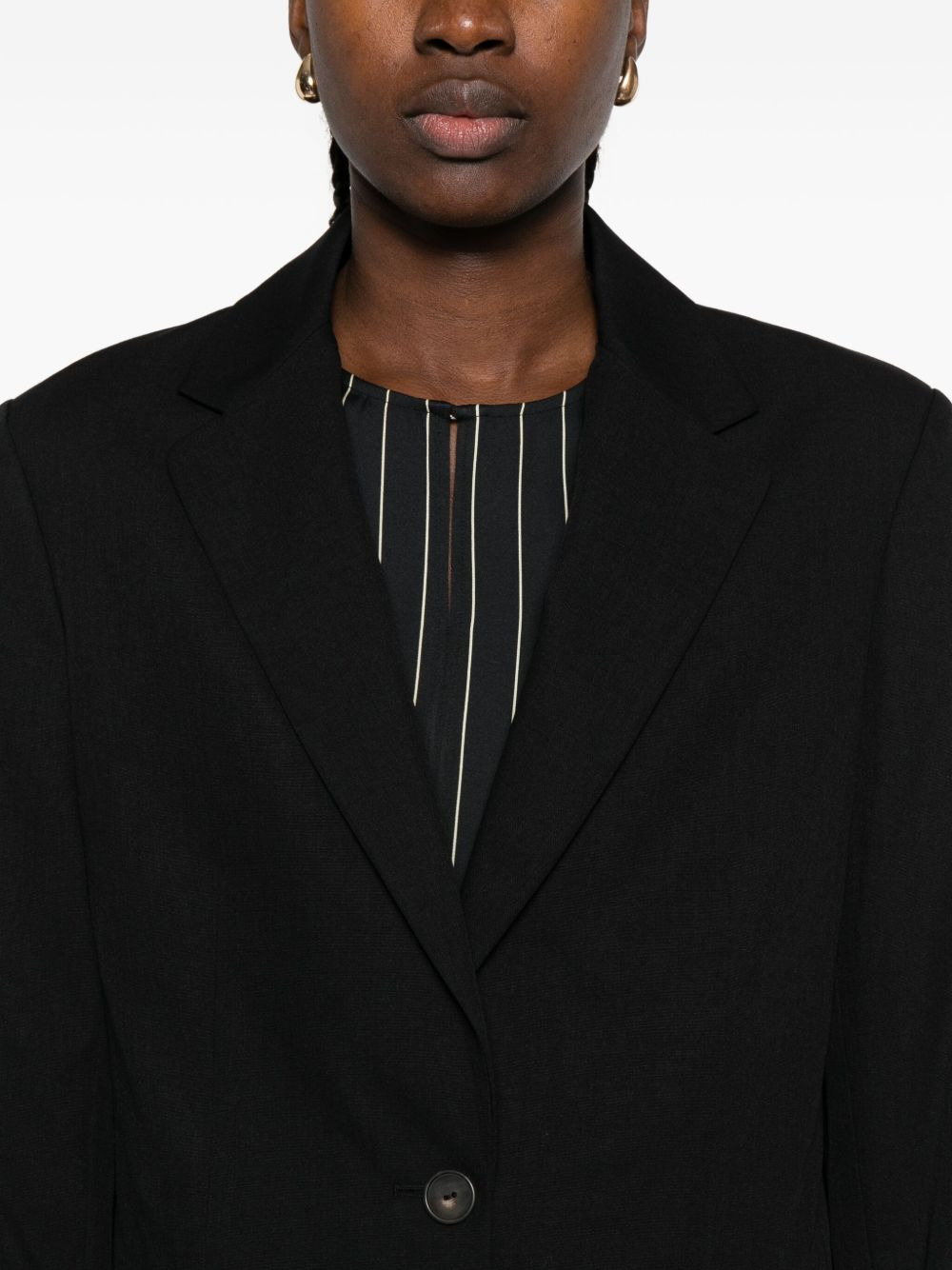 button-fastening cotton jacket - 5