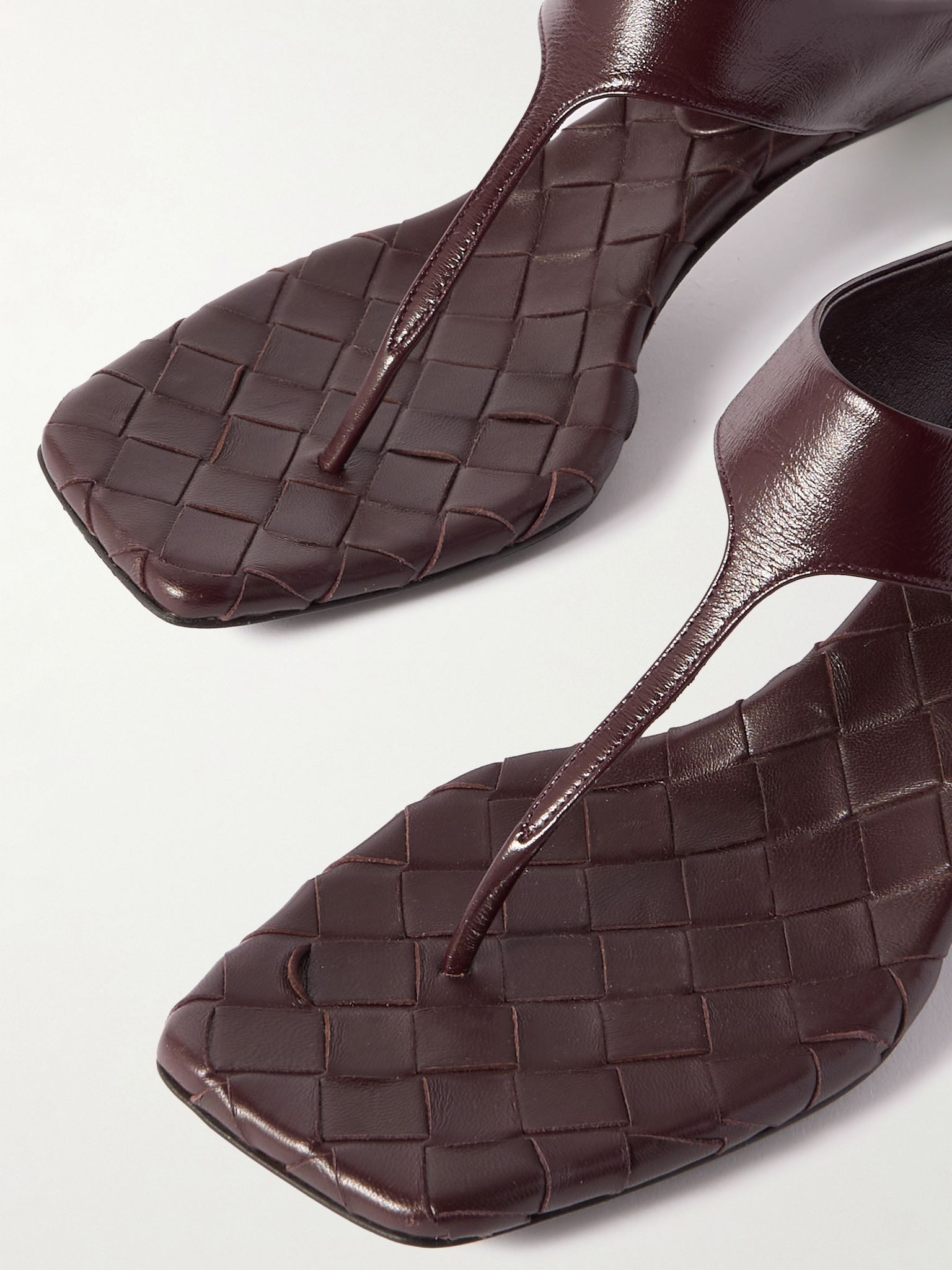 Intrecciato leather sandals Brown - 4