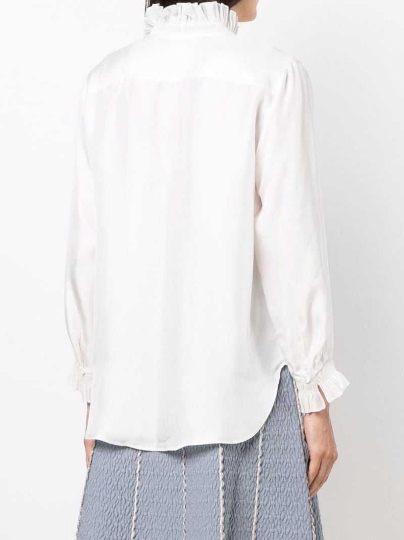 Haby ruffle-detail silk blouse - 4