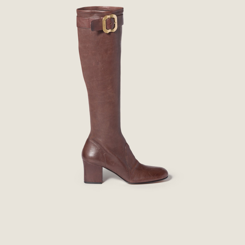 Nappa leather boots with buckle 2