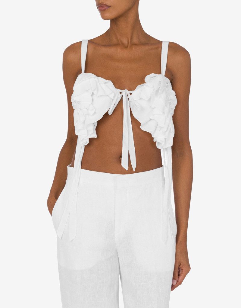 COTTON VOILE AND SILK CROP TOP 1