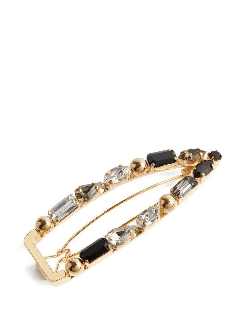 La DoubleJ crystal-embellished rectangle hair clip outlook