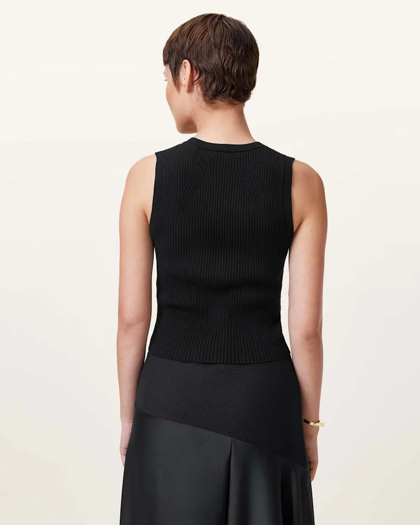 CRUZ RIBBED KNITTED VEST - 1