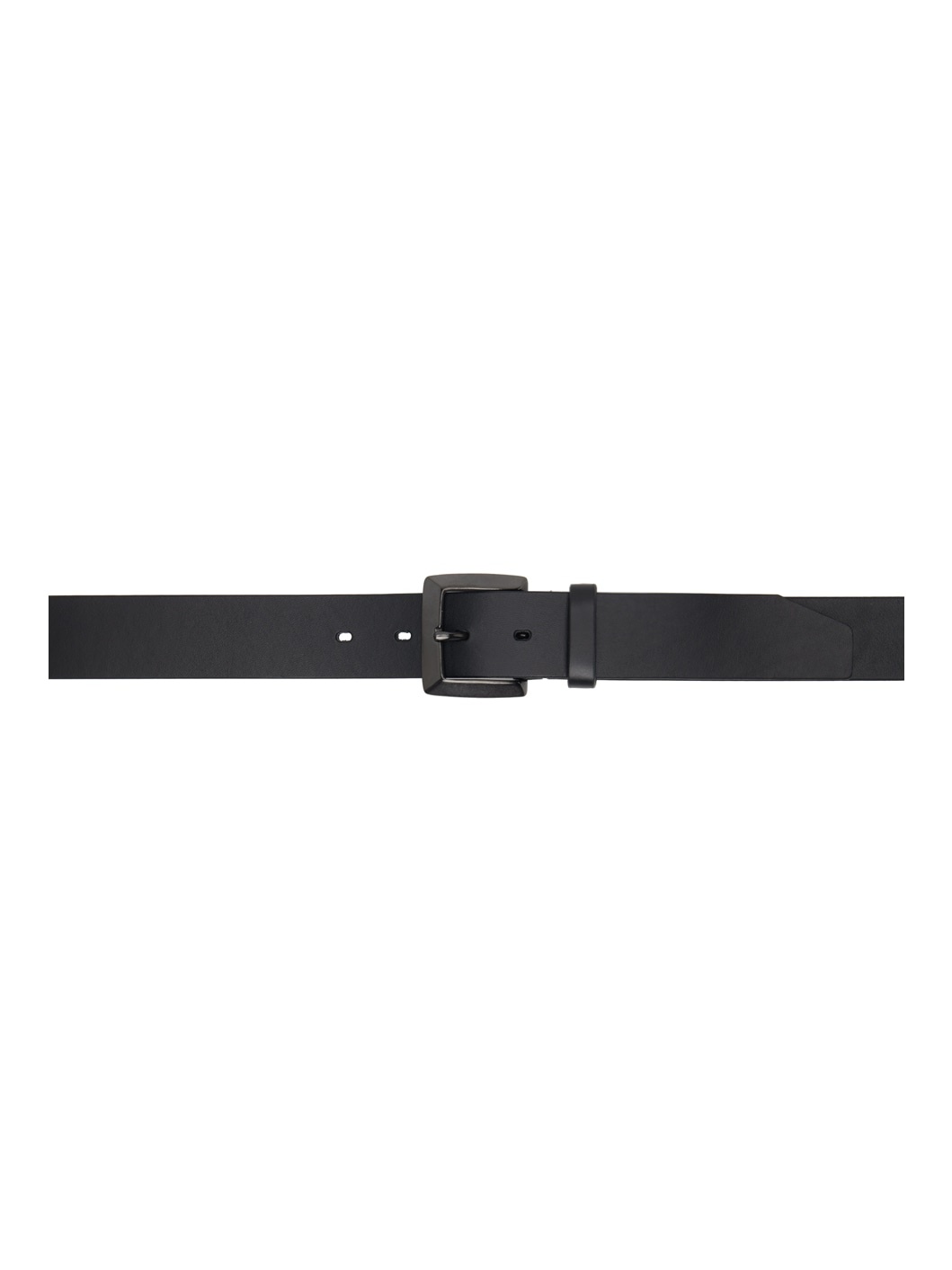 Black POUR HOMME Mat Soft Oil 35MM Plain Belt - 1