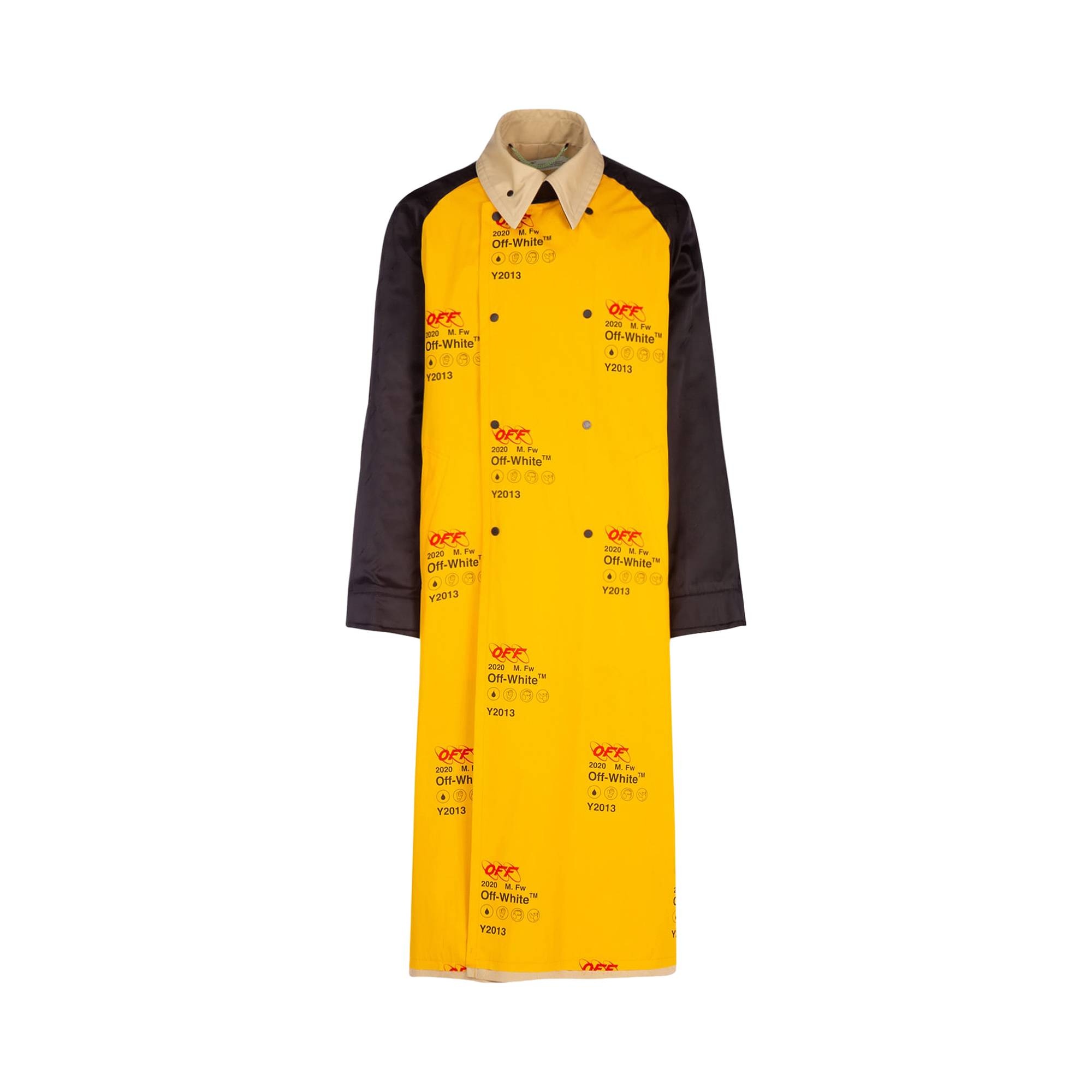 Off-White Industrial Oversized Trench Coat 'Yellow' - 1