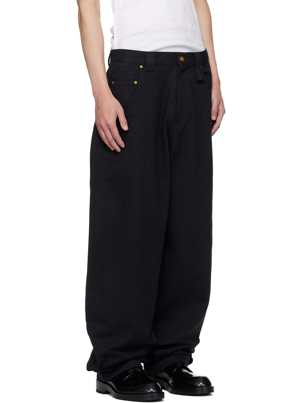 Black Tapered Bad Boy Jeans - 2