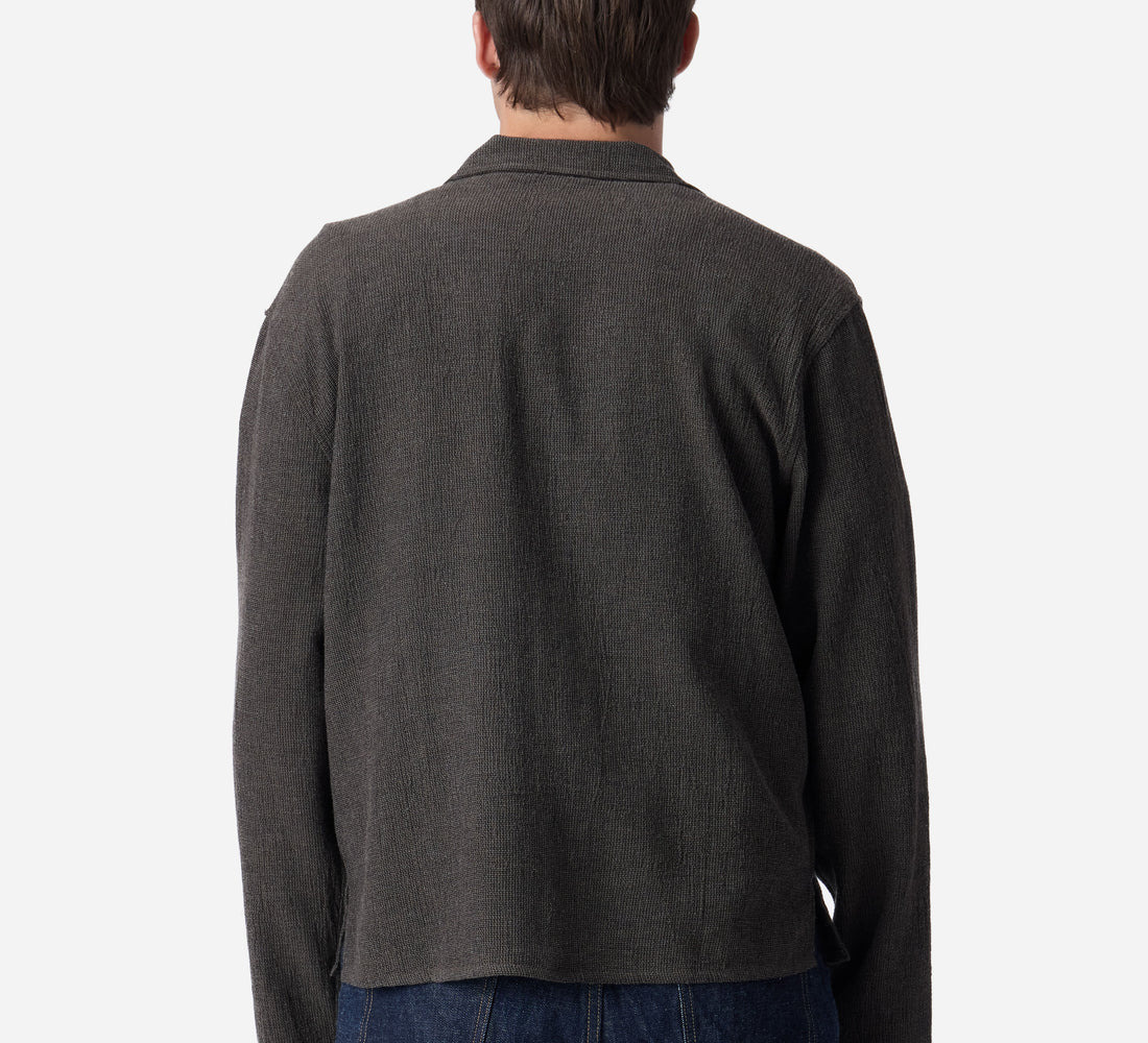 Loop Collar Shirt - Chocolate Marled - 3