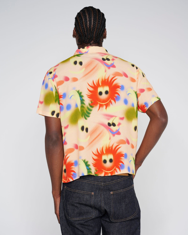 Fuzzy Friends Short Sleeve Button Up Shirt - Pink Multi 5