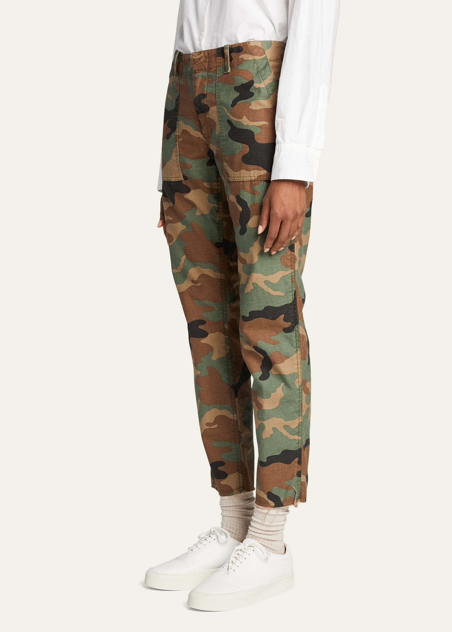 Jenna Cropped Raw-Edge Pants - 4