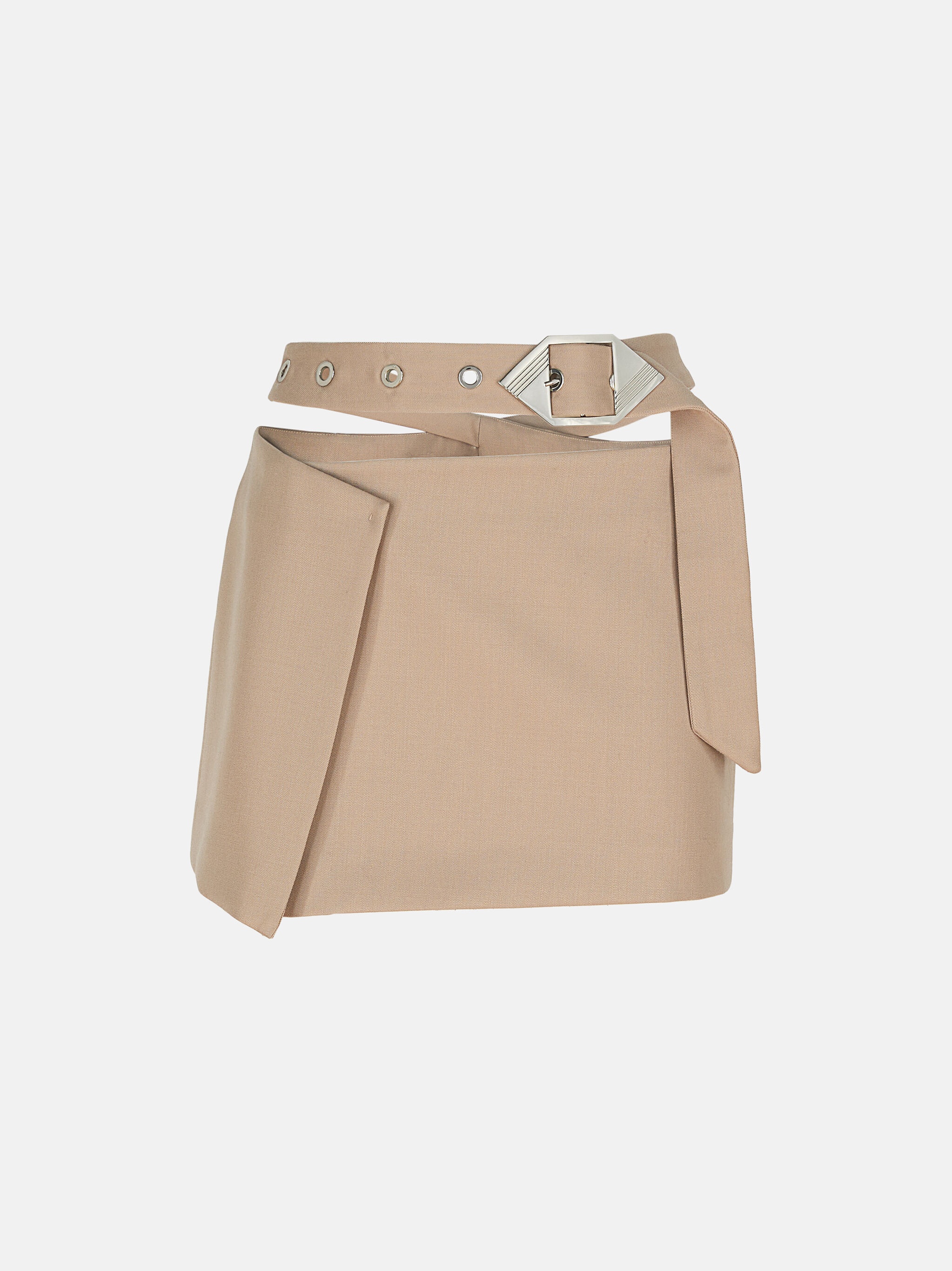 BEIGE MINI SKIRT - 1