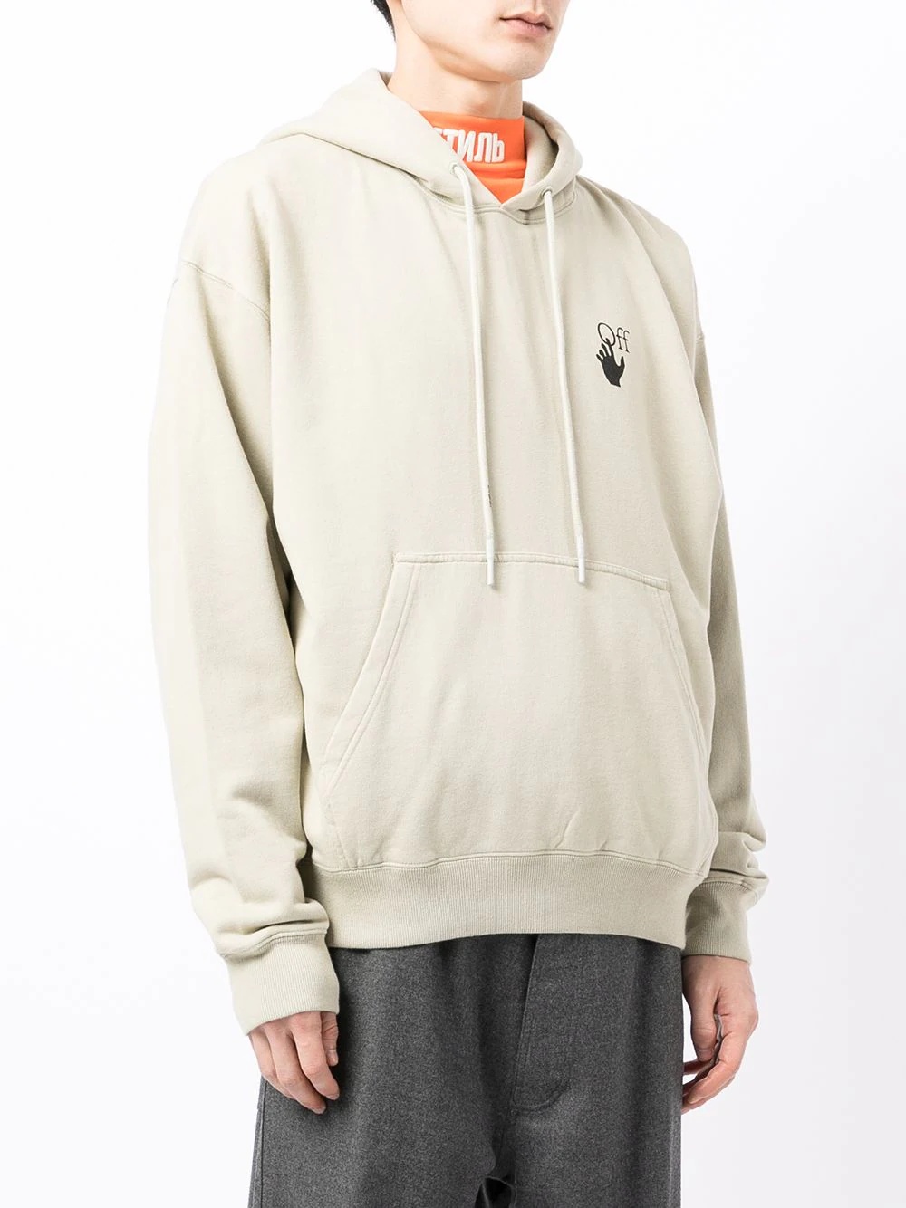 Bubble Arrow drawstring hoodie - 3