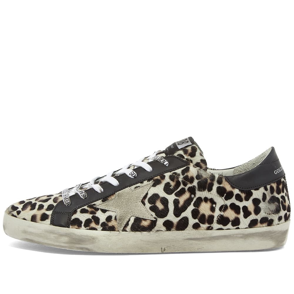 Golden Goose Superstar Leopard Horsy Leather Heel Sneaker - 2