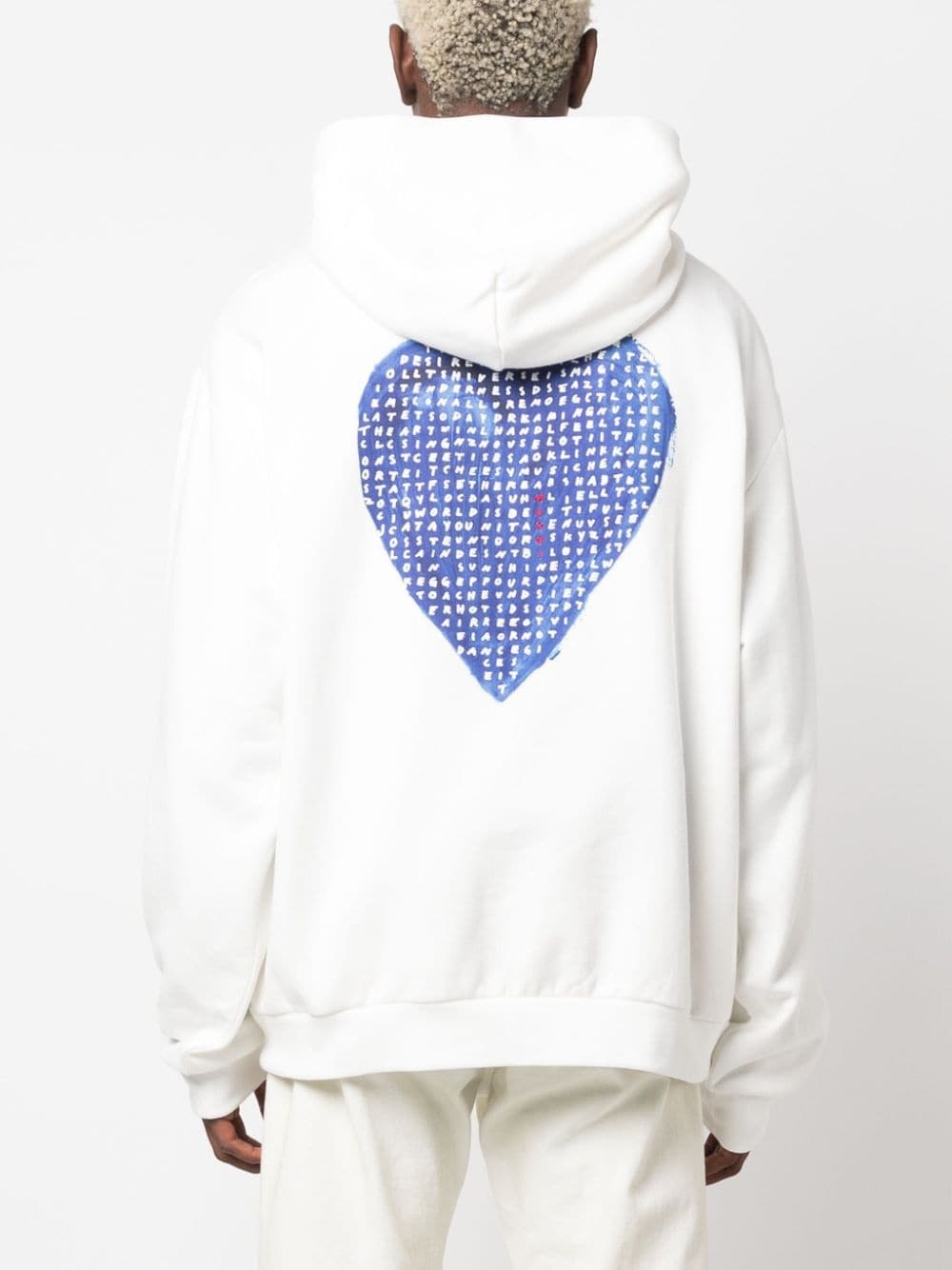 heart-print cotton hoodie - 4