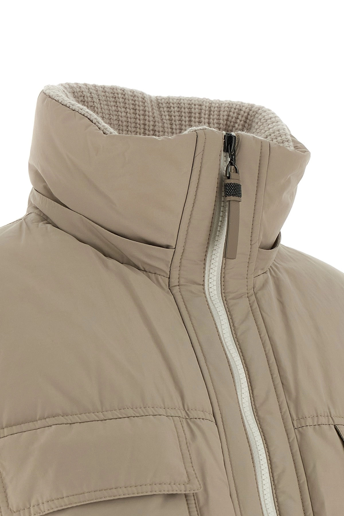 Knitted neck down jacket - 5