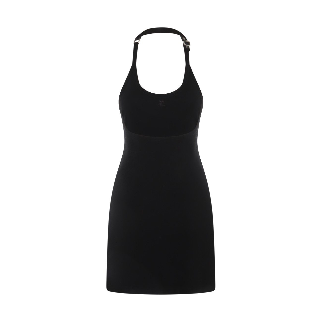 black cotton mini dress - 2