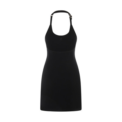 courrèges black cotton mini dress outlook