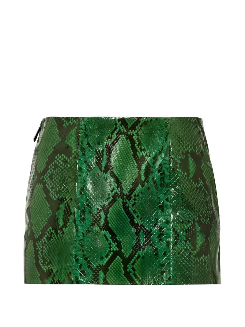 python leather mini skirt 1