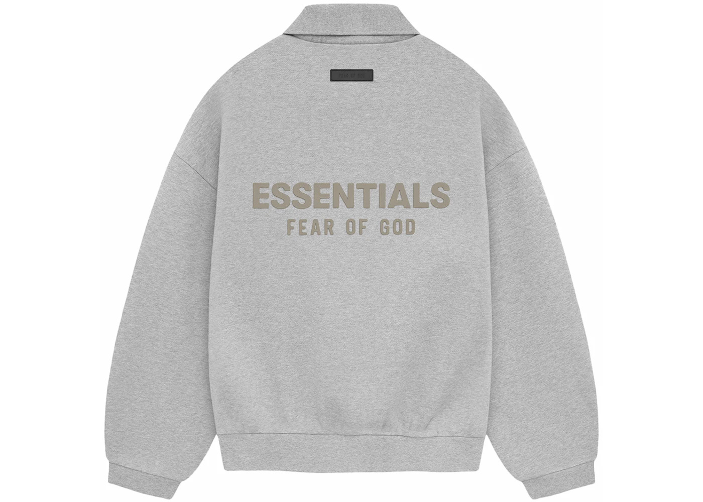 Fear of God Essentials Longsleeve Polo Light Heather Grey - 2