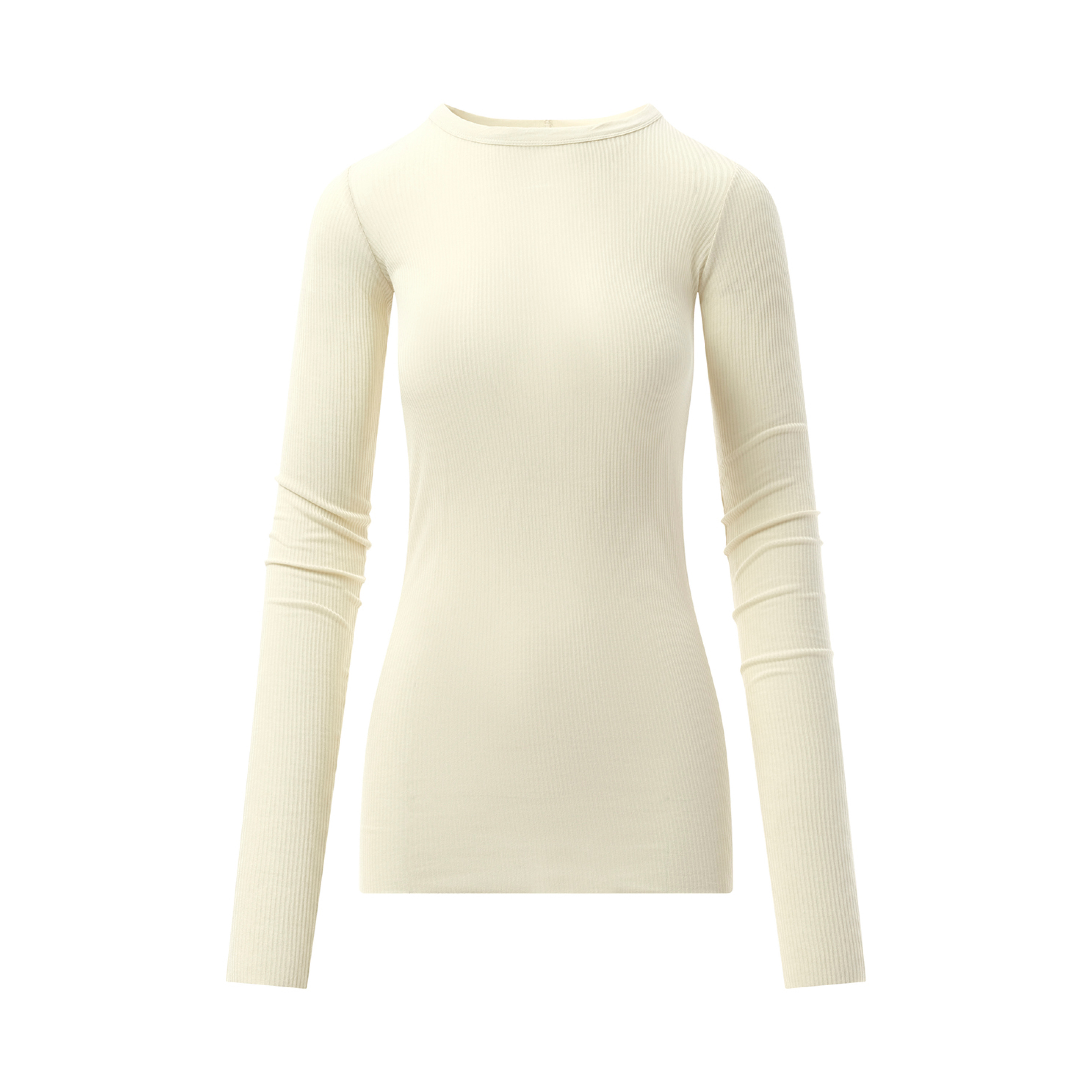 Rib Long Sleeve T-Shirt in Dinge - 2