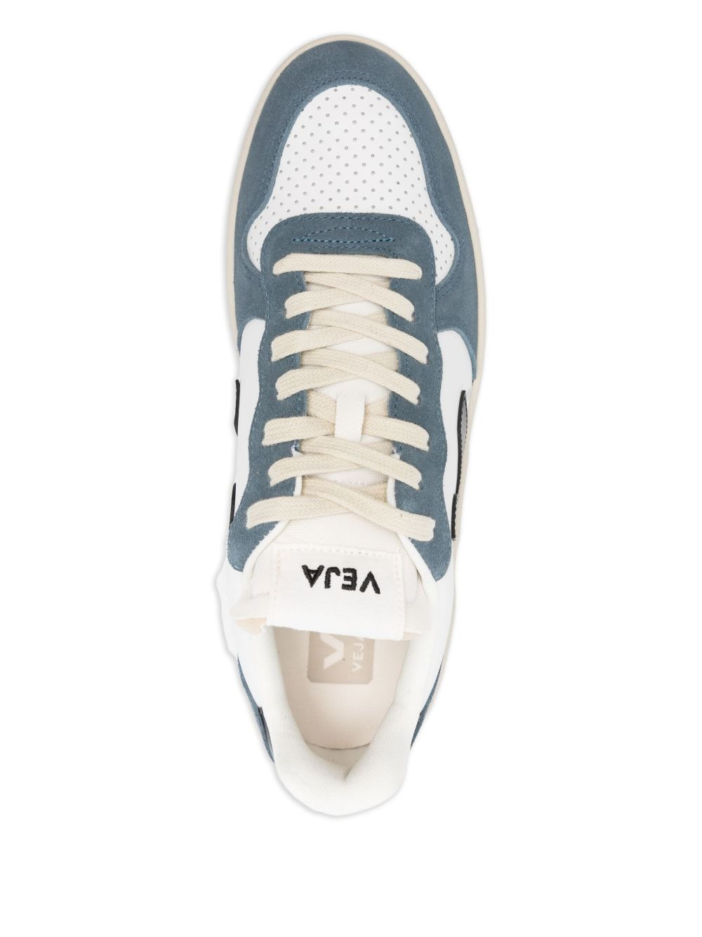 logo-patch suede sneakers - 4