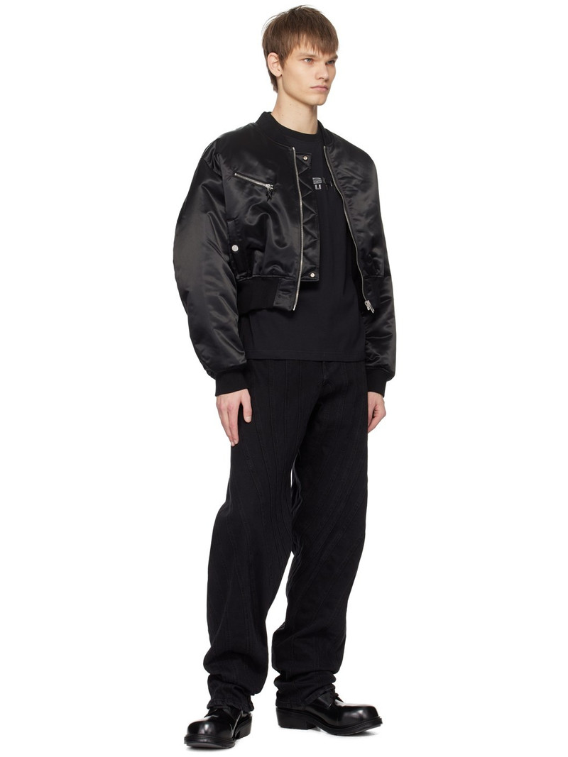 MUGLER Black Appliqué T-Shirt outlook