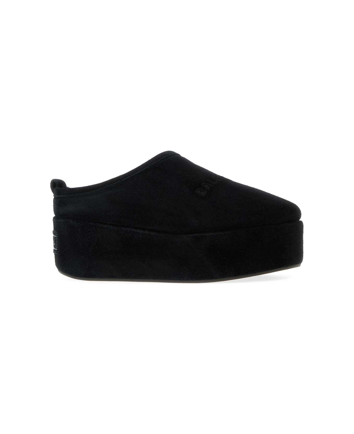 Black Suede Alaska Soft Slippers - 2