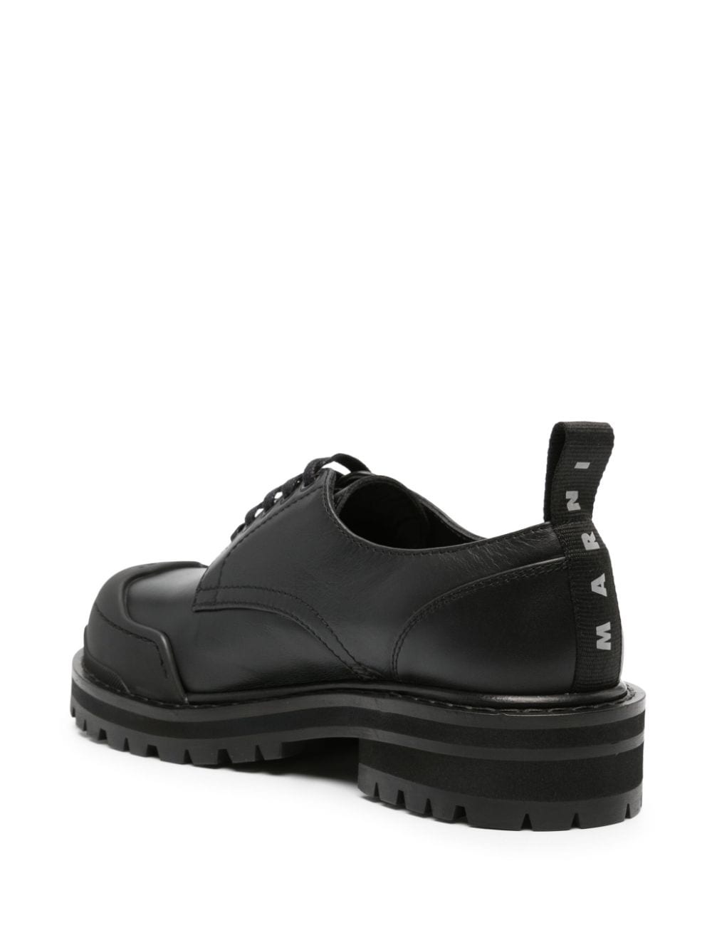 logo-tab lace-up shoes - 3