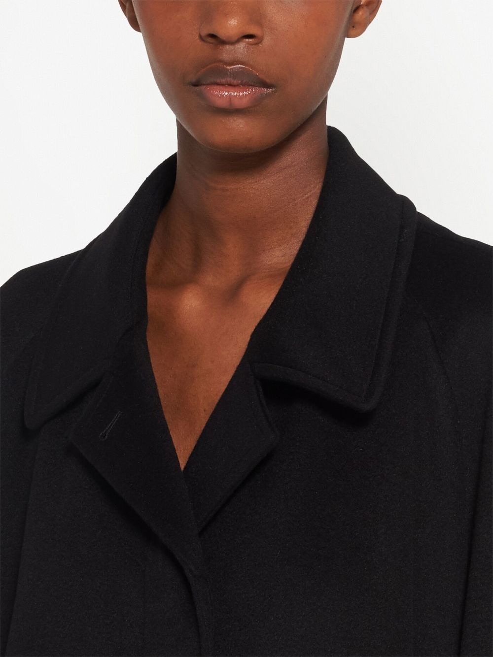 single-breasted mid-length coat - 5