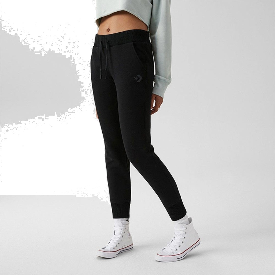 (WMNS) Converse Knitted sweatpants 'Black' 10007186-A01 - 3