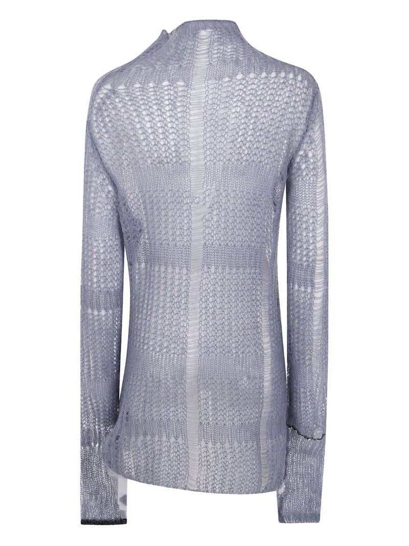 Y's open-knit long sleeved sweater outlook