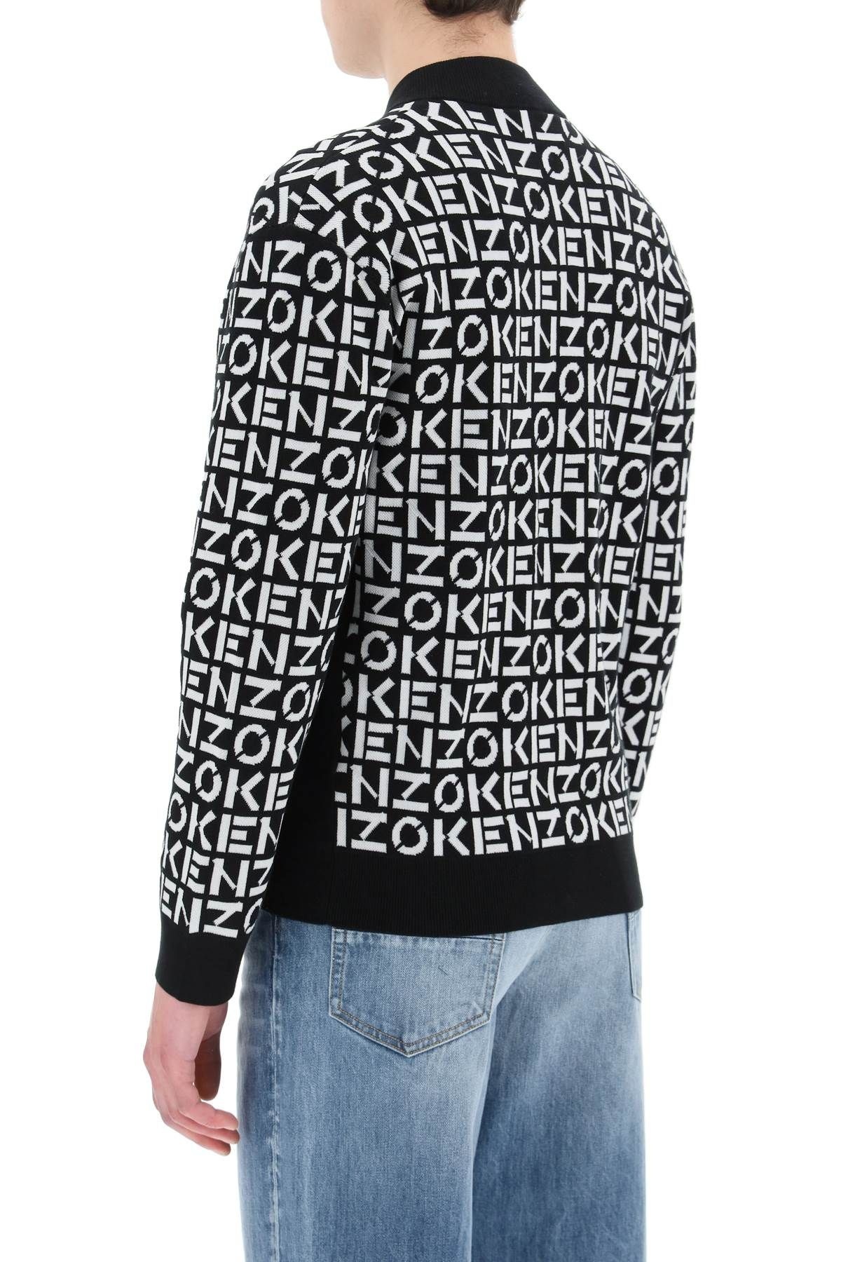 KENZO SPORT MONOGRAM FULL ZIP KNIT - 4