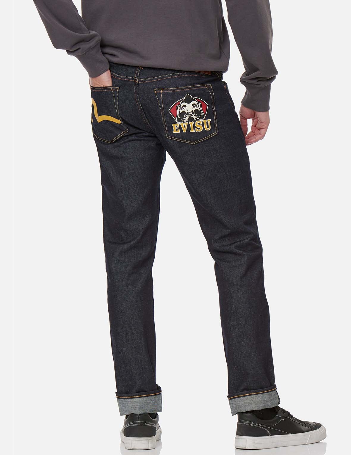 Seagull and Godhead Print Slim Fit Jeans #2010 - 7