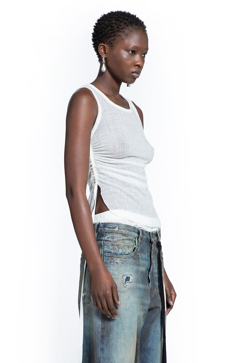 Ann Demeulemeester Mara Cropped Tank Top outlook