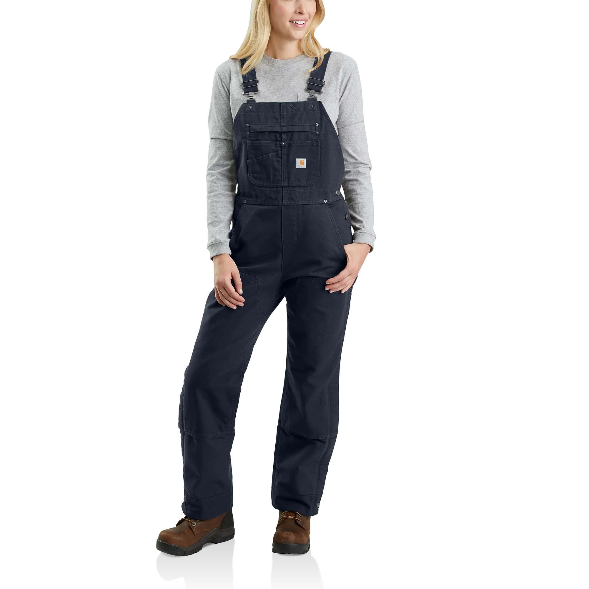 Women's Washed Duck Insulated Bib Overall - 1