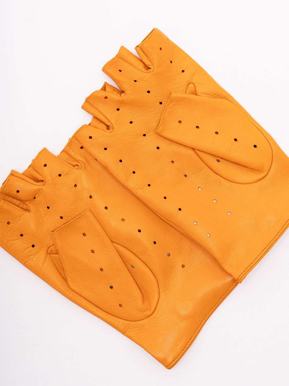 `VLogo Signature` Leather Fingerless Gloves - 3
