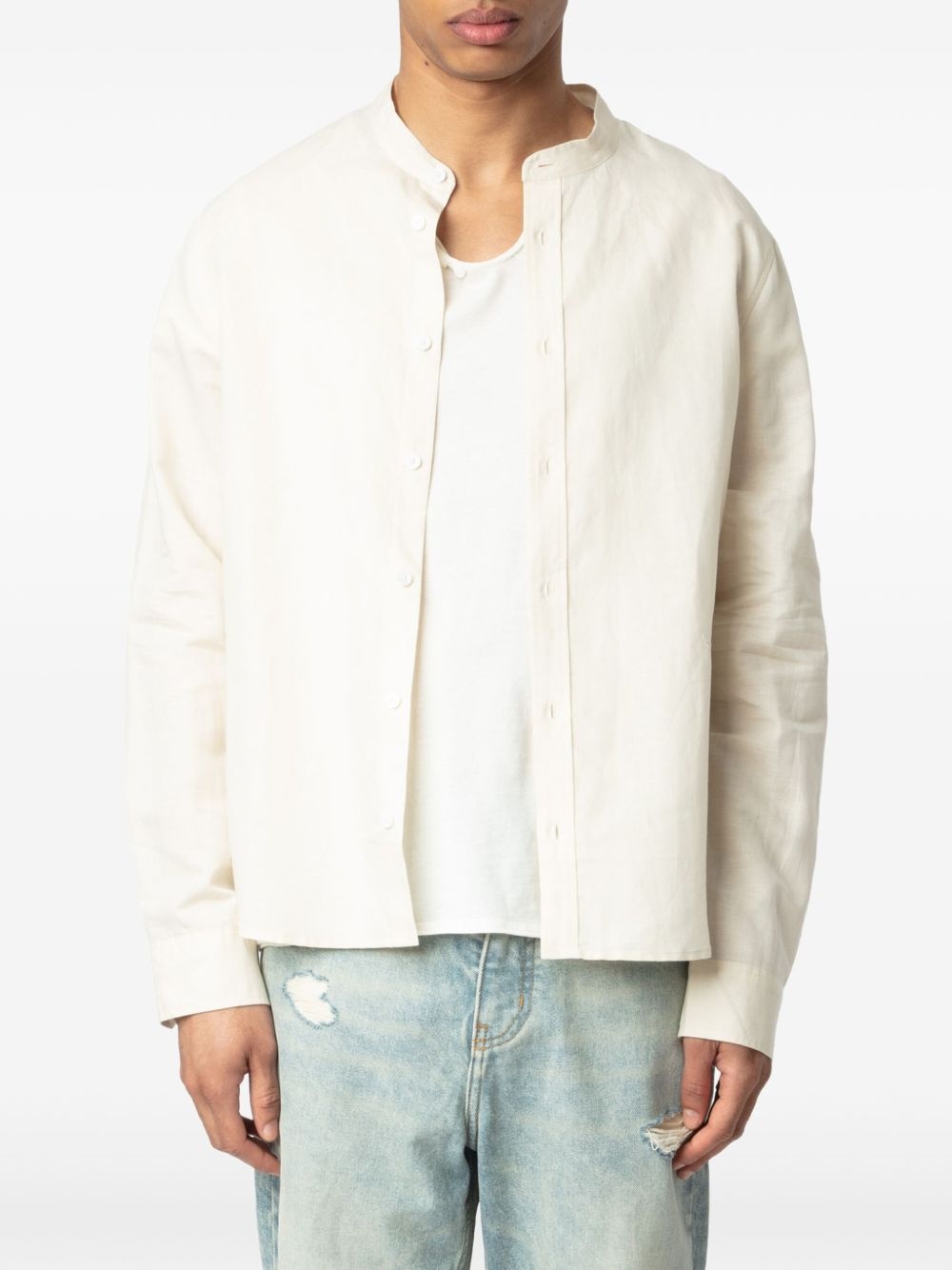 linen-organic cotton shirt - 3
