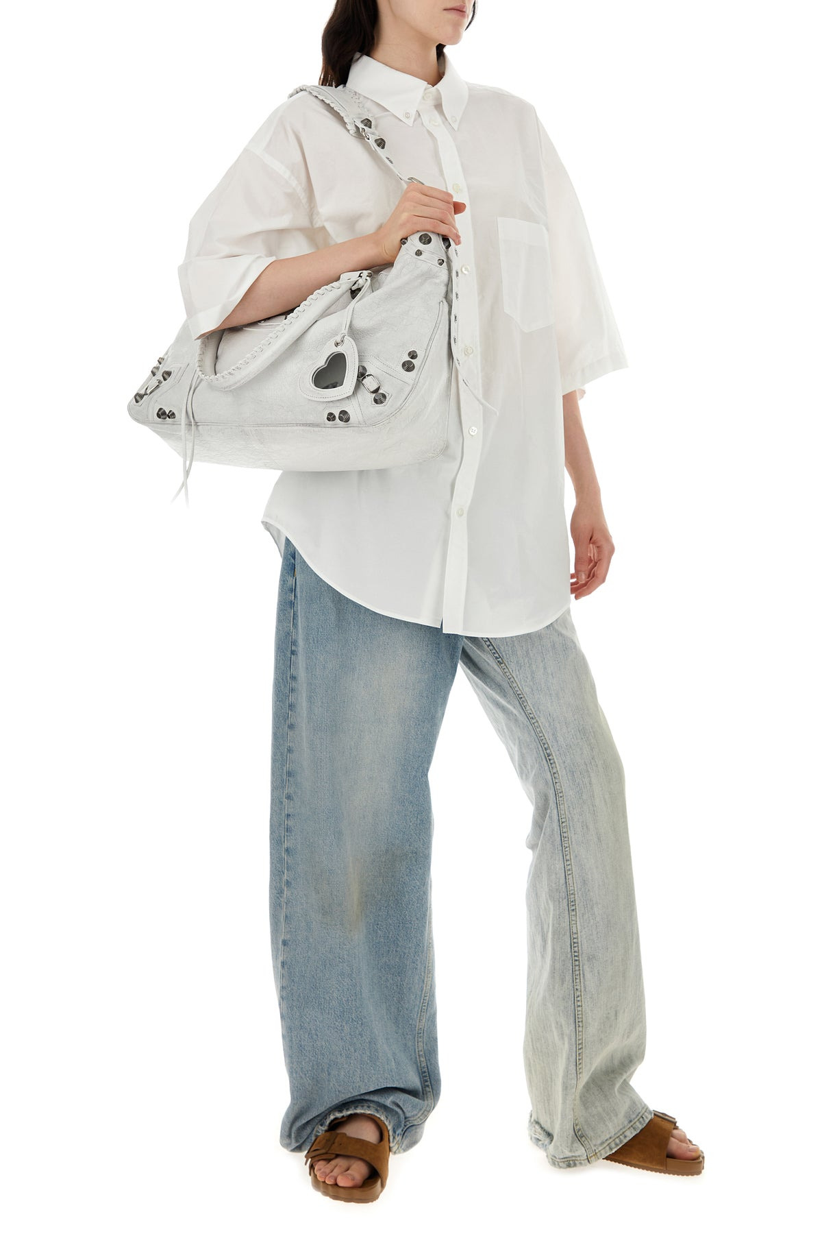 White poplin oversize shirt - 6