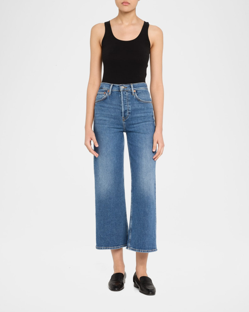 RE/DONE High Rise Wide-Leg Cropped Jeans outlook