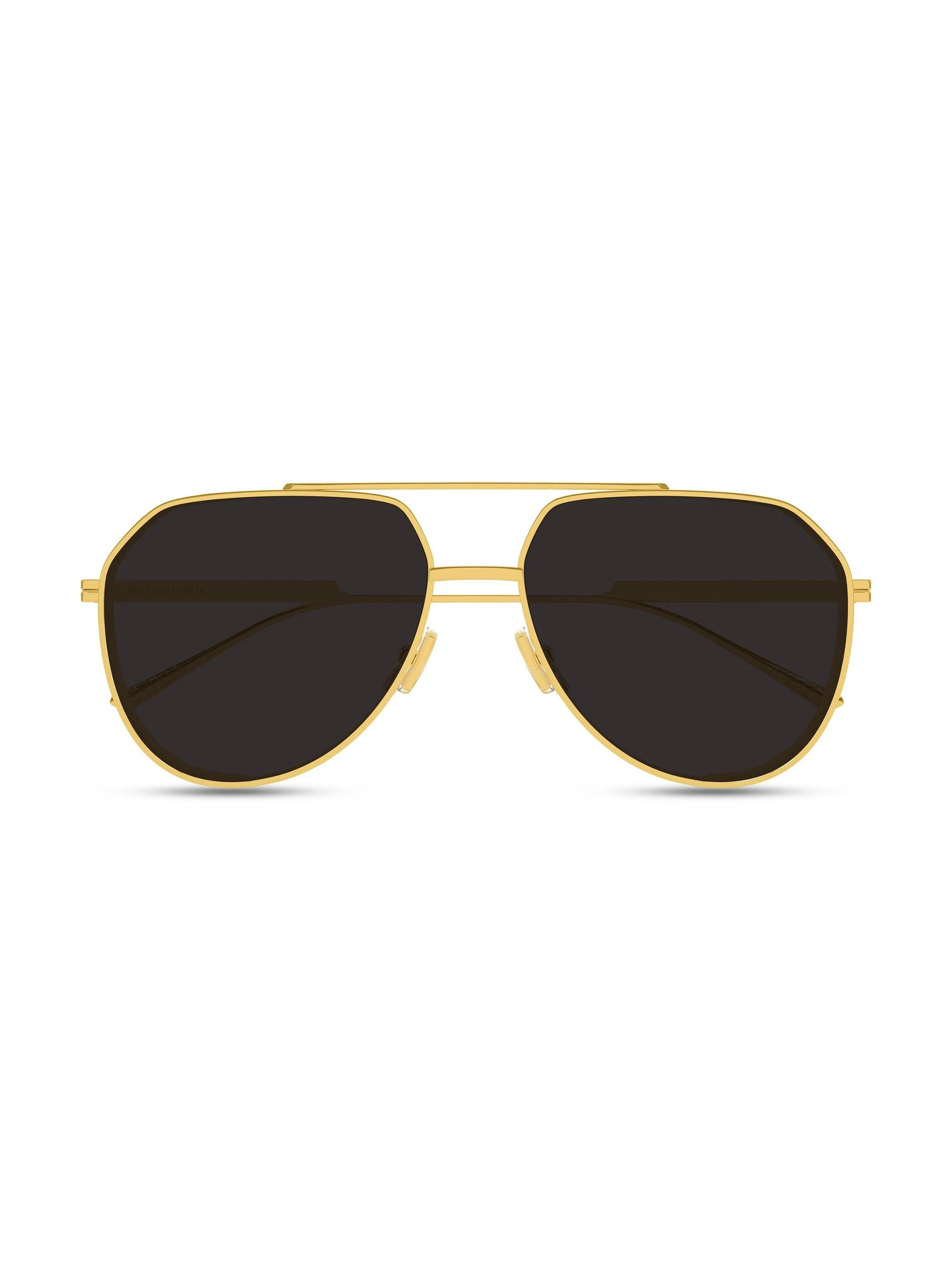 Men's Light Ribbon 60MM Pilot Metal Sunglasses - Gold Black - 1