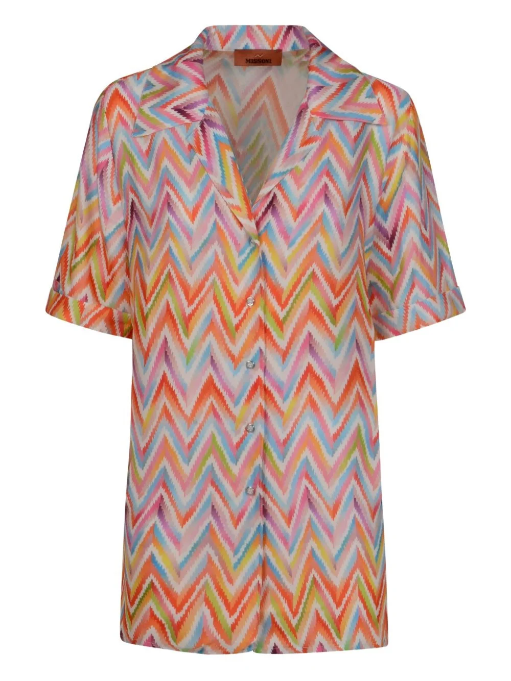 zigzag-print shirt - 1