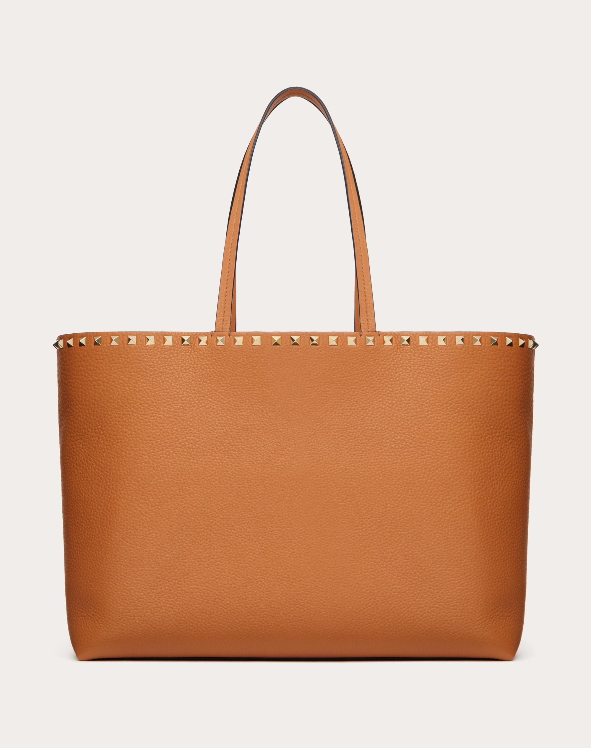 ROCKSTUD GRAINY CALFSKIN TOTE BAG - 1