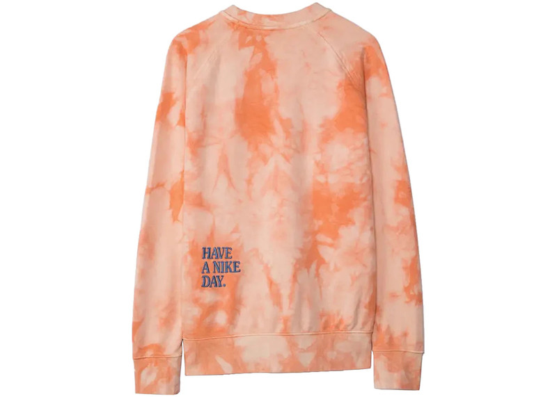 Nike Nike Sportswear French Terry Tie-Dye Crewneck Crimson Bliss/University Blue outlook