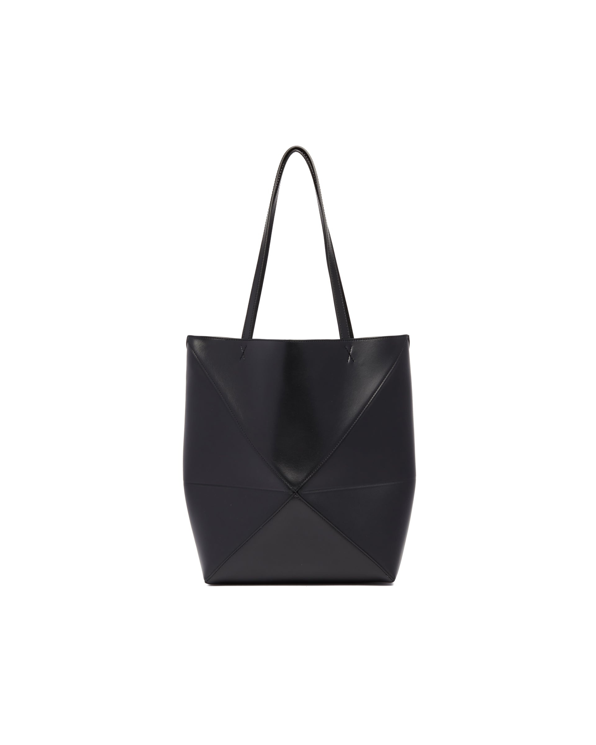 Black Medium Puzzle Fold Tote - 7