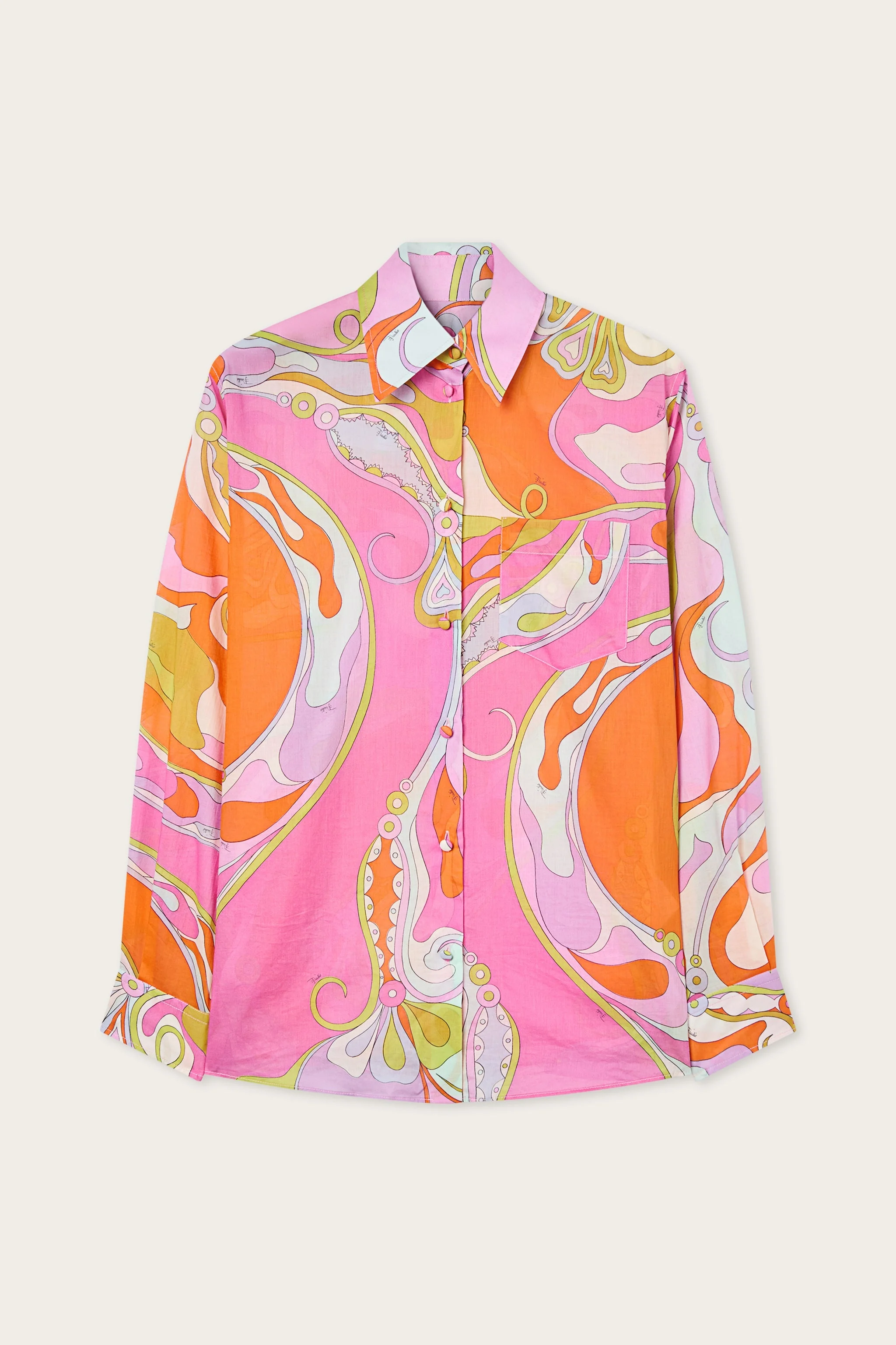 ORCHIDEE PRINT COTTON SHIRT - 1